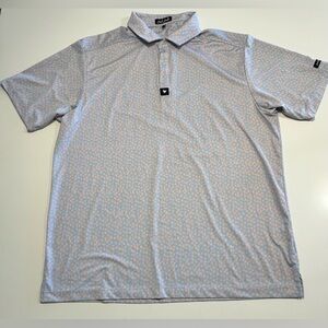 Bad Birdie Polo Size XL Men Multi Color Dots Golf Casual